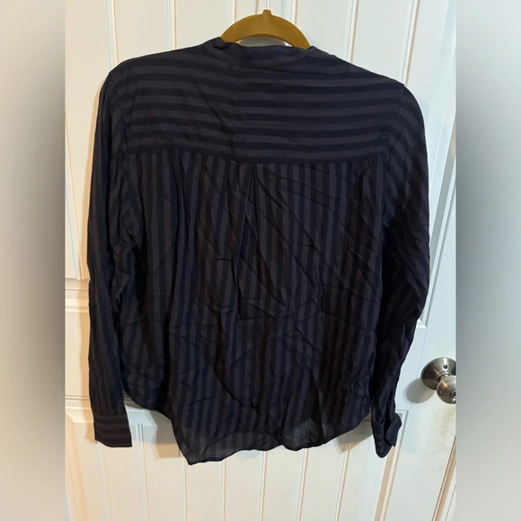Rails Colette Charcoal Ink Stripe Button Down Blouse - Picture 7 of 7